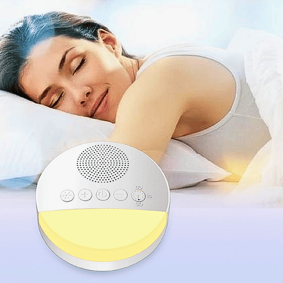 MONITOR RUIDO BLANCO LUZ CÁLIDA RECARGABLE USB BEBE LAU - 4
