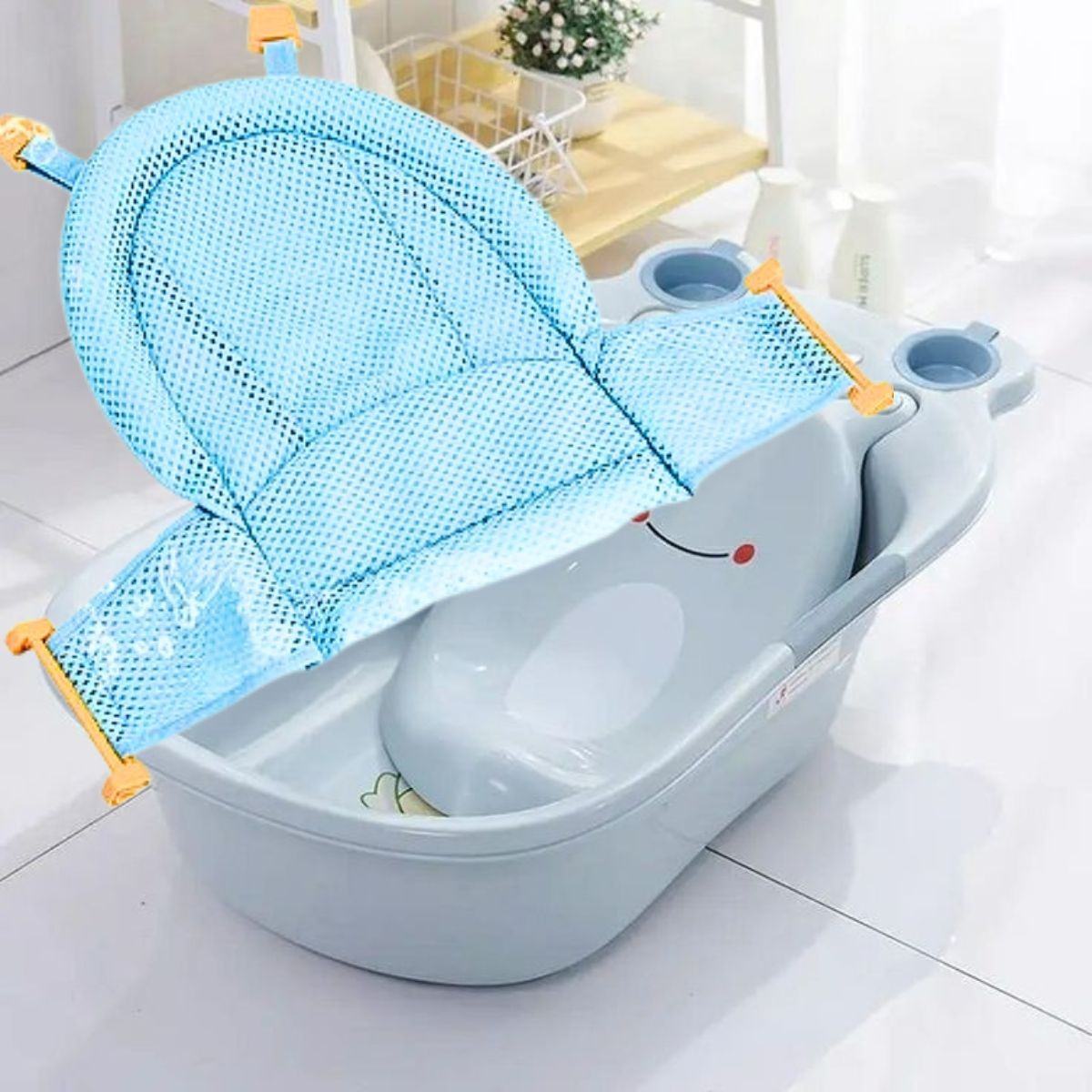 SET 3 MALLAS TINA ASIENTO INFANTIL BAÑERA BEBES UNISEX LAU - 2