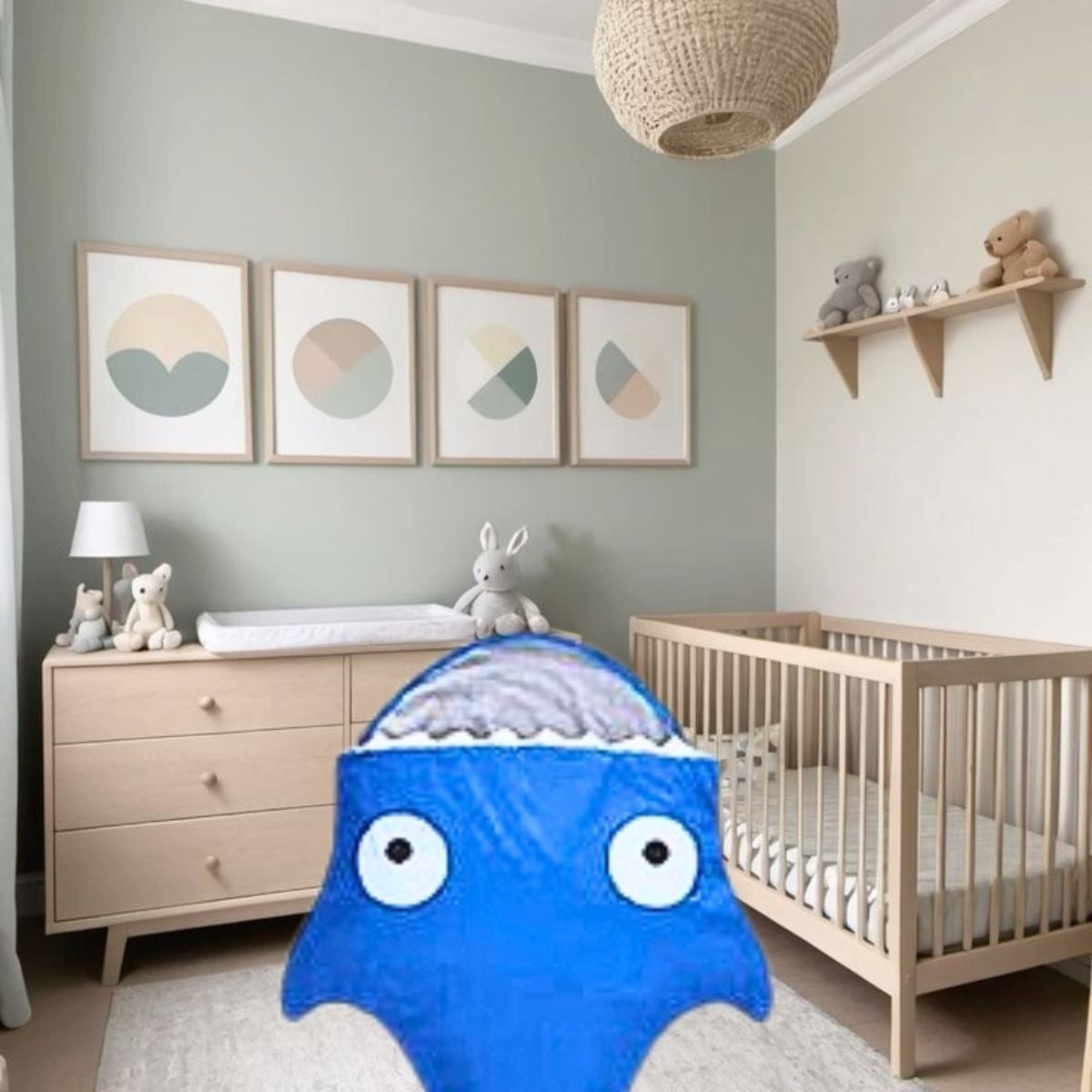 SACO DORMIR DISEÑO TIBURON COMODO CALIDO BEBE LAU - 4