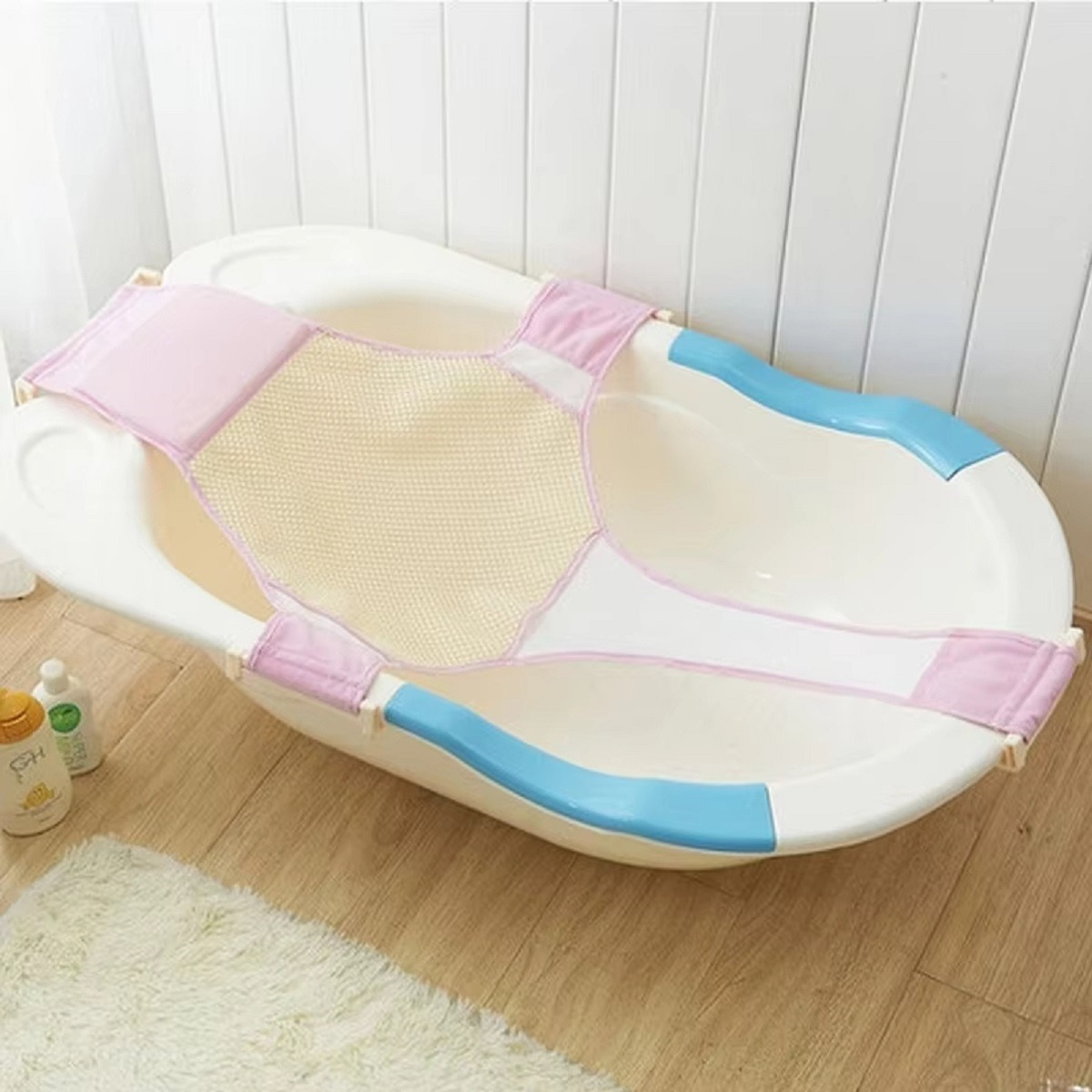 SET 2 MALLA APOYO TINA ASIENTO BAÑO AJUSTABLE BEBES LAU - 8