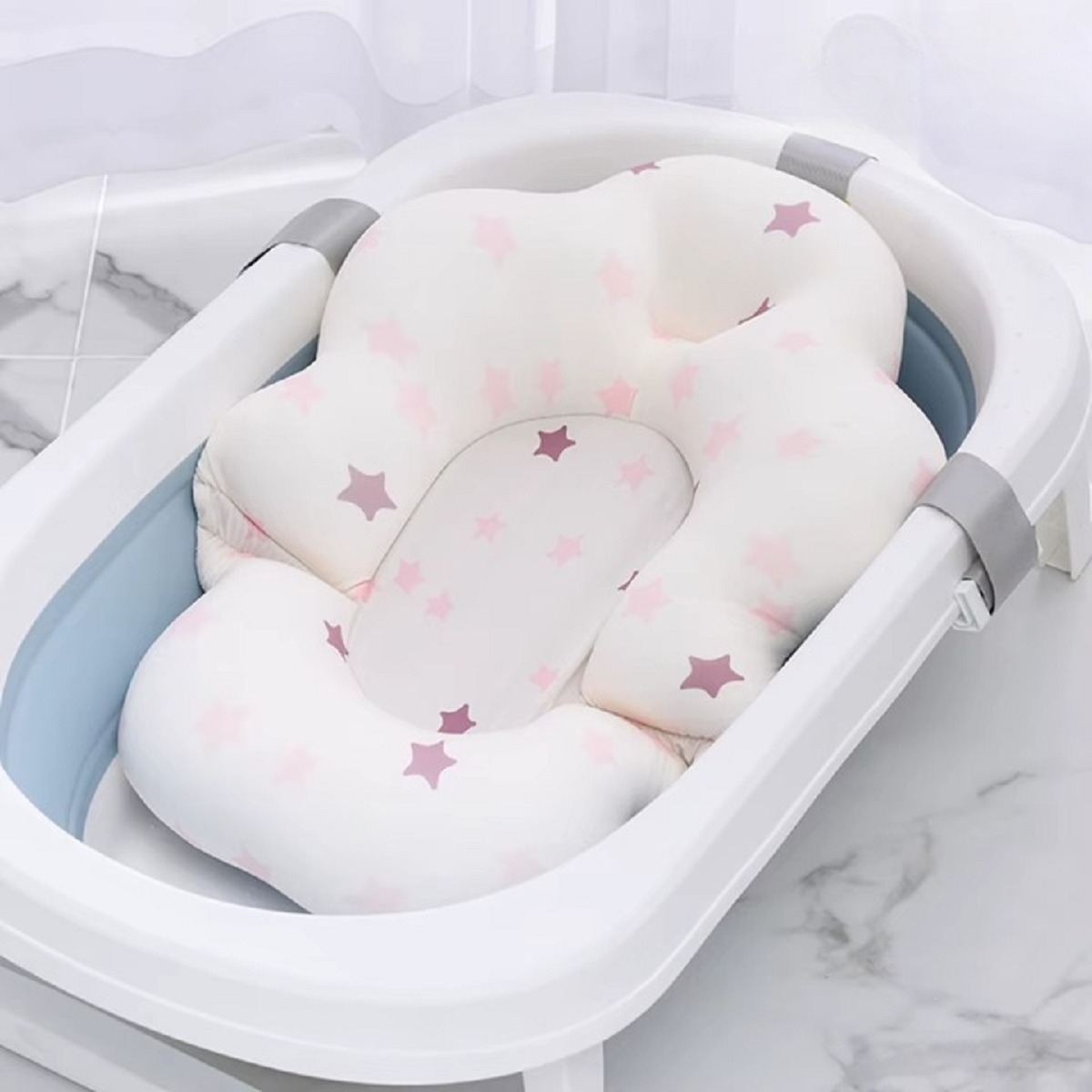 ALMOHADA COJIN APOYO TINA BAÑO DISEÑO NUBE BEBES LAU - 6