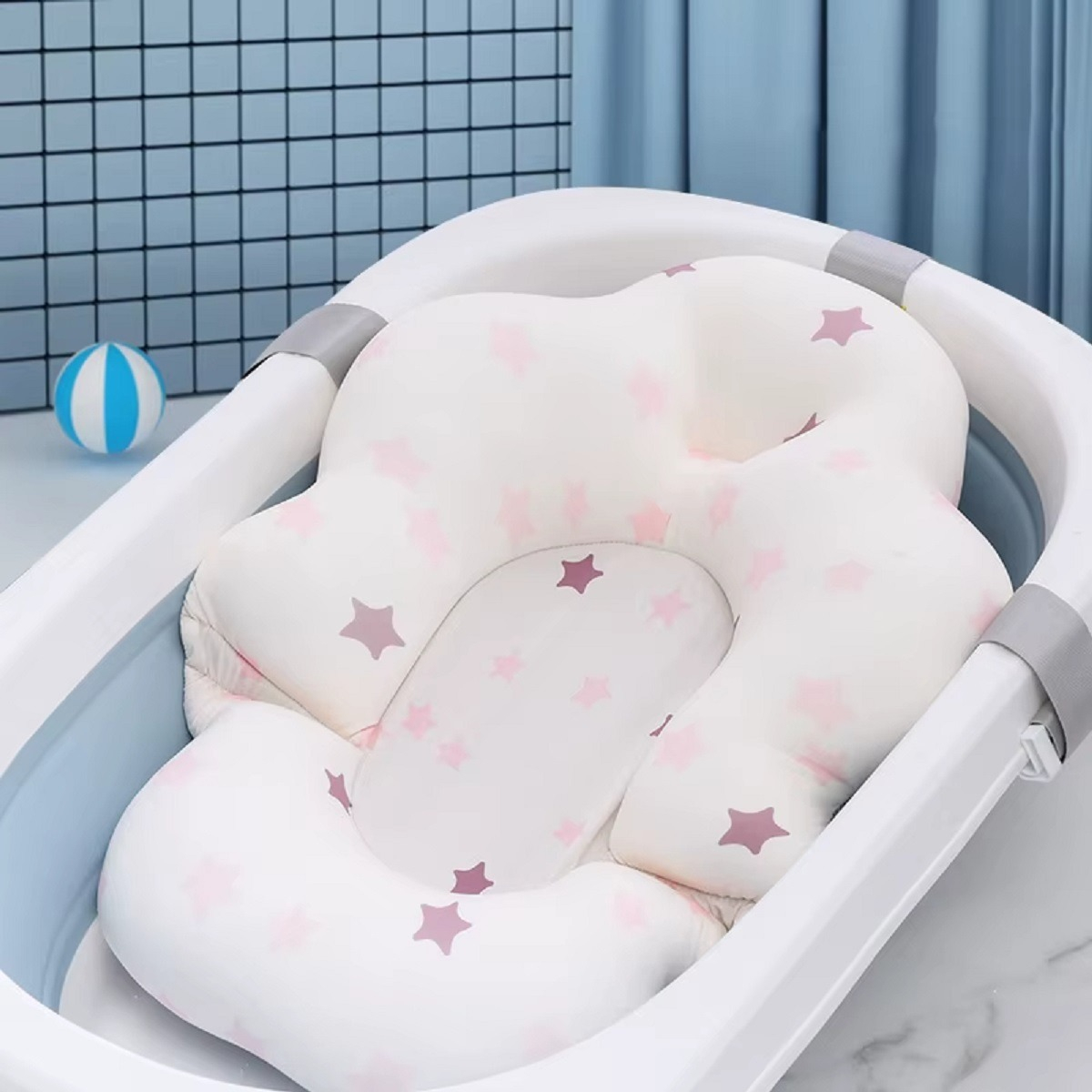 ALMOHADA COJIN APOYO TINA BAÑO DISEÑO NUBE BEBES LAU - 9