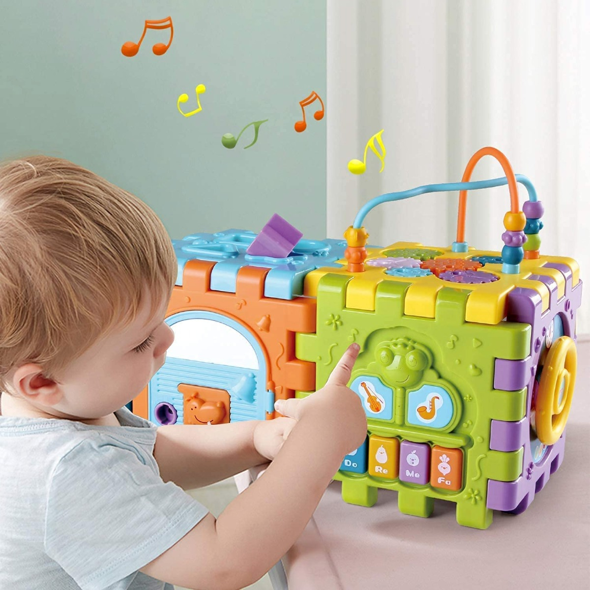 CUBO ACTIVIDADES NIÑOS APRENDIZAJE 6EN1 JUGUETE MUSICA LAU - 7