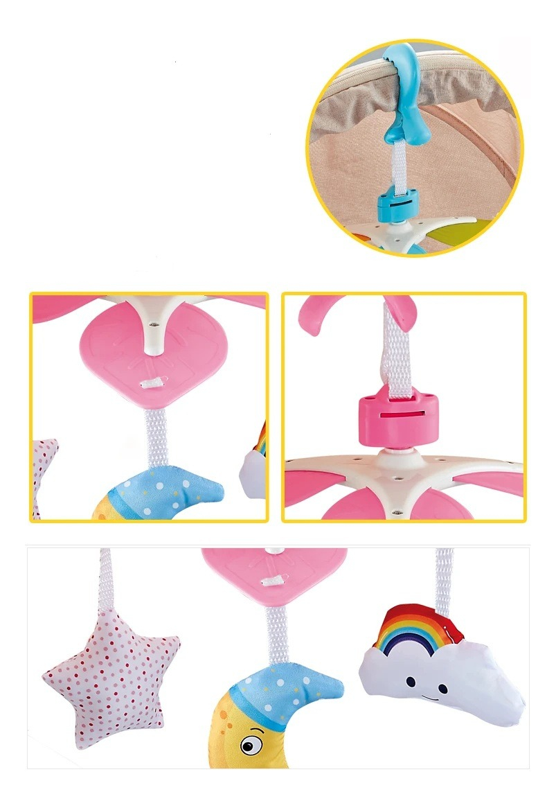 SONAJERO COLGANTE MUSICAL CUNA GIRATORIO DIVERTIDO BEBES LAU - 4
