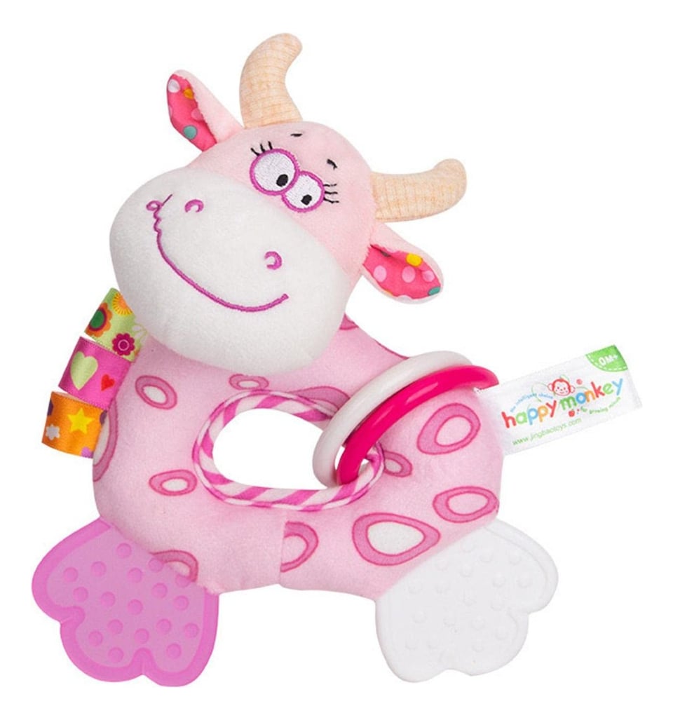 SONAJERO FELPA SUAVE MANO AGARRE PELUCHE DIVERTIDO BEBES LAU - 1