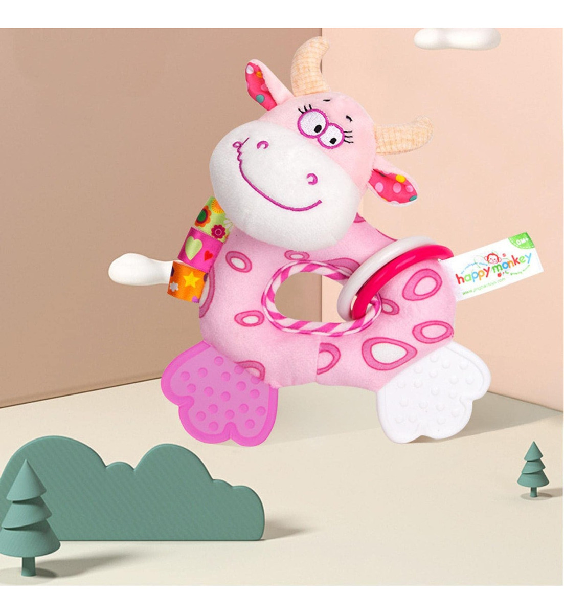 SONAJERO FELPA SUAVE MANO AGARRE PELUCHE DIVERTIDO BEBES LAU - 6