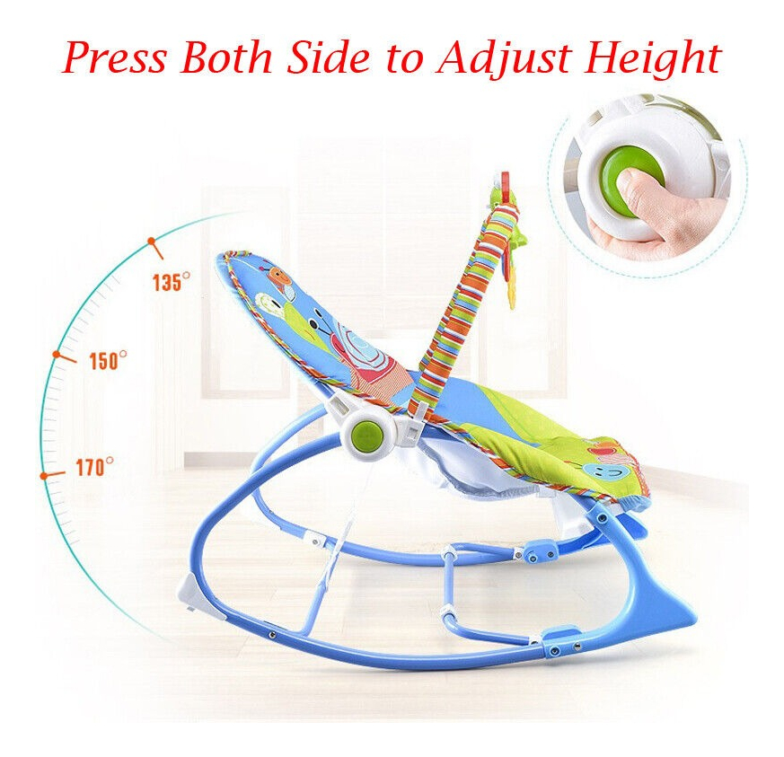 SILLA MECEDORA VIBRADORA 3EN1 MUSICAL RELAJA BEBE NIÑO LAU - 6