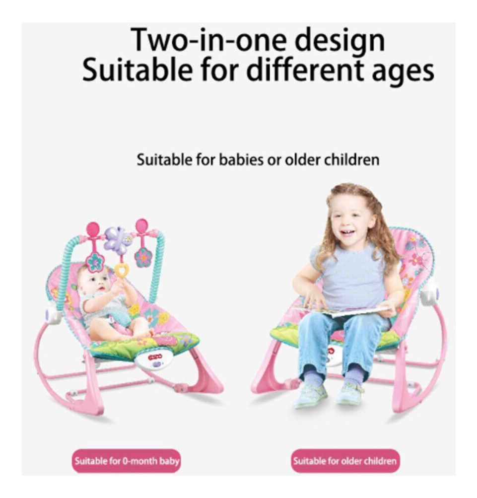 SILLA MECEDORA VIBRADORA 3EN1 MUSICAL RELAJA BEBE NIÑO LAU - 8