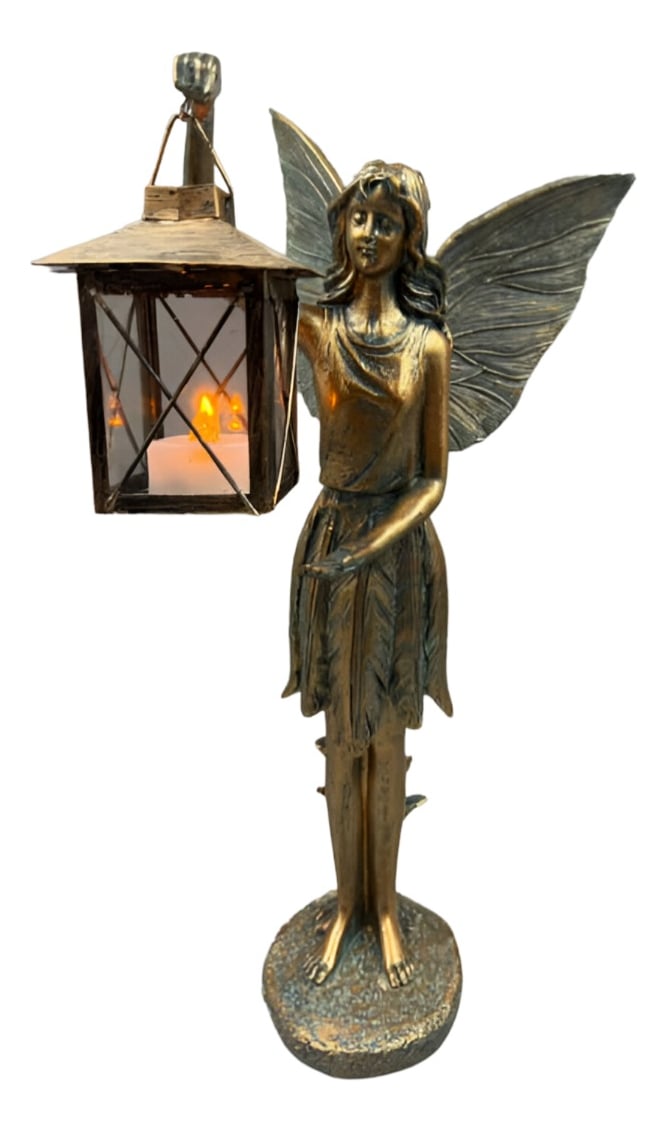 FIGURA ESCULTURA ÁNGEL ALADO ESTATUA DECORATIVA HADAS JHN - 1