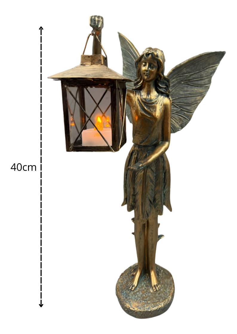 FIGURA ESCULTURA ÁNGEL ALADO ESTATUA DECORATIVA HADAS JHN - 2