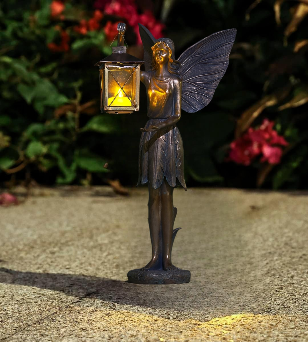 FIGURA ESCULTURA ÁNGEL ALADO ESTATUA DECORATIVA HADAS JHN - 3