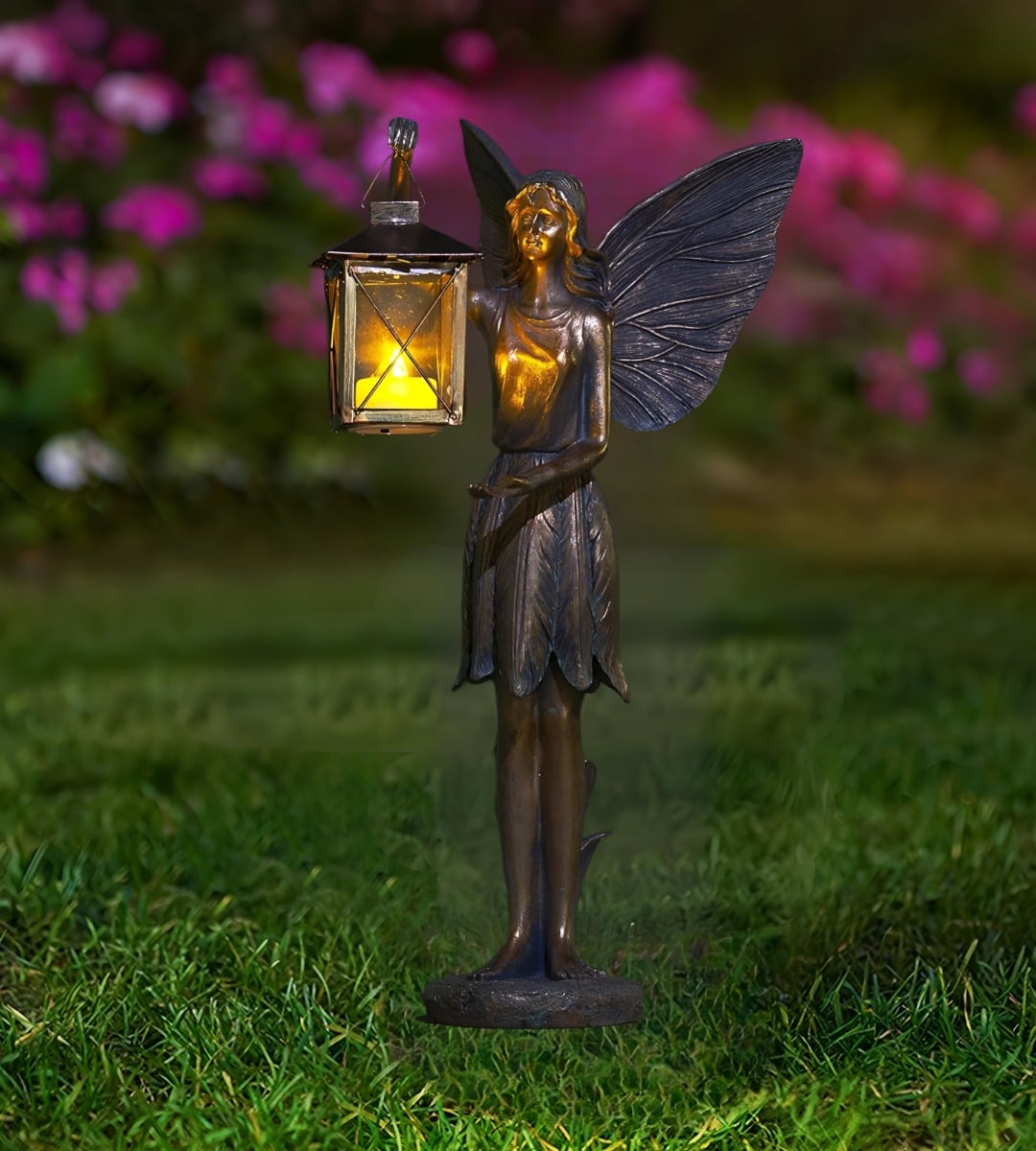 FIGURA ESCULTURA ÁNGEL ALADO ESTATUA DECORATIVA HADAS JHN - 8