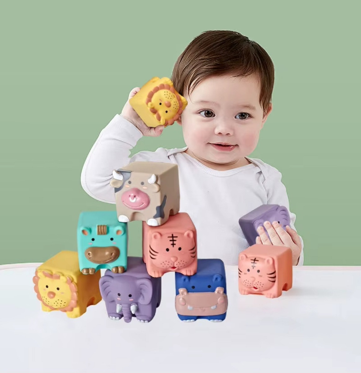 JUGUETES PUZZLES BLOQUES SILICONA EDUCATIVOS NIÑOS LAU - 3