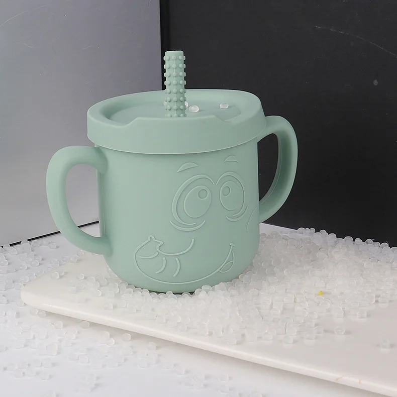 VASO TAZA PAJITA SILICONA BEBEDERO APRENDIZAJE ASA BEBE LAU - 7