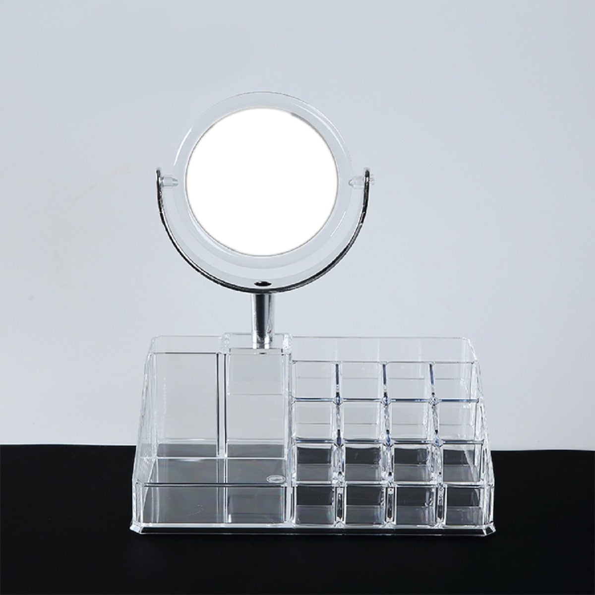 SET 2 COSMETIQUERO ORGANIZADOR MAQUILLAJE TOCADOR ESPEJO LAU - 3