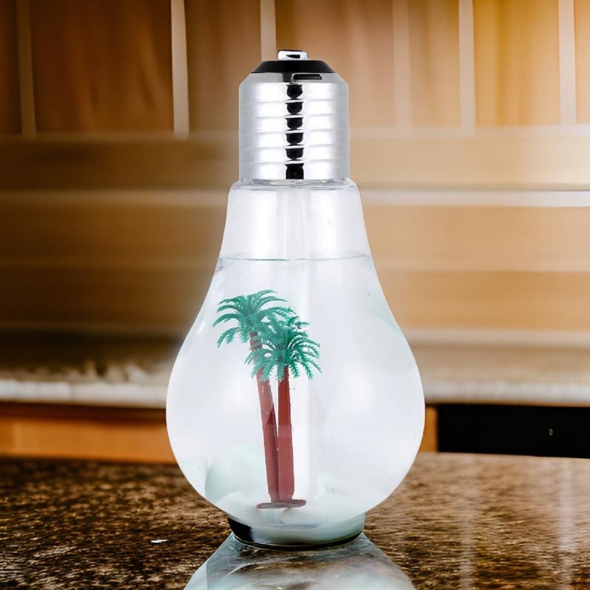 HUMIDIFICADOR DISEÑO BOMBILLO NOCTURNO DECORA PORTÁTIL LAU - 2