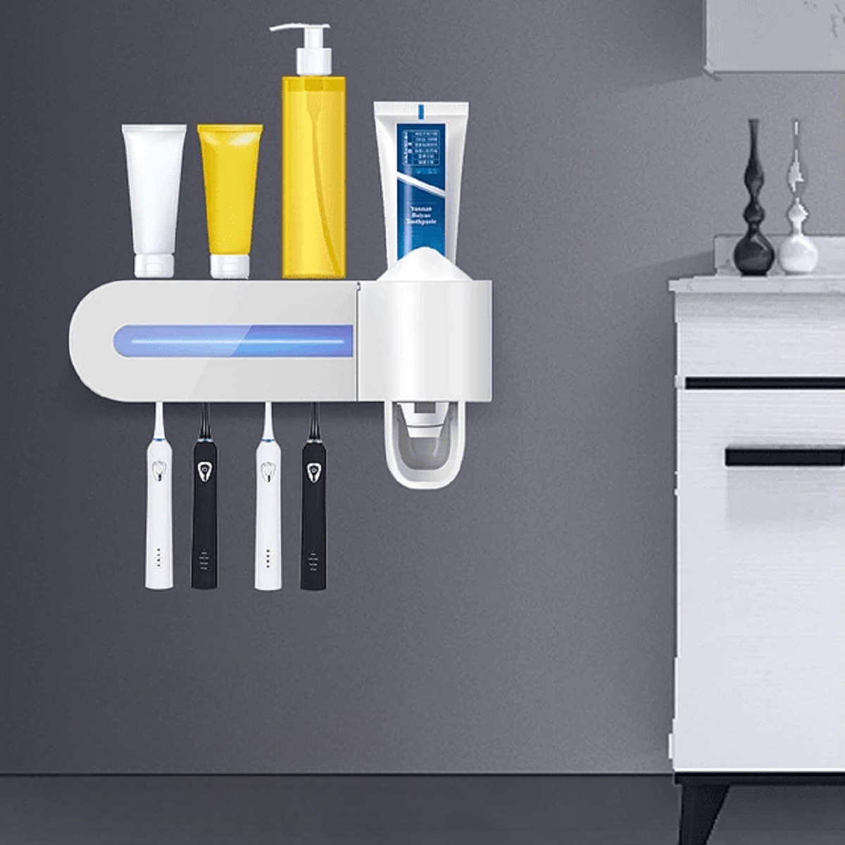 ESTERILIZADOR UV DISPENSADOR AUTOMATICO PASTA DIENTE LAU - 3