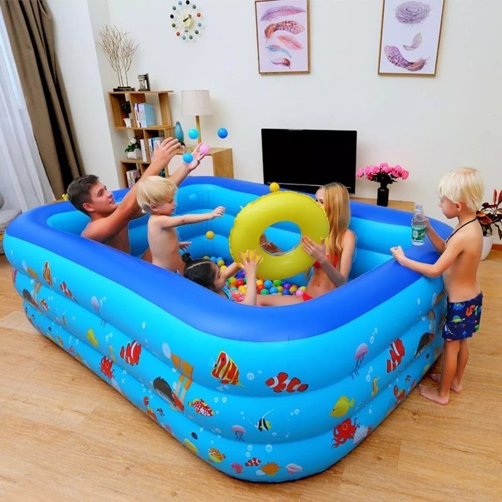 PISCINA INFLABLE PATIO JARDÍN VERANO PORTATIL NIÑOS LAU - 6