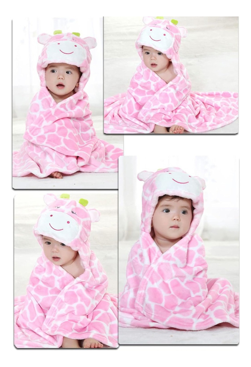 TOALLAS CAPUCHA DIVERTIDAS PELUCHE ANIMALES BEBES LAU - 5