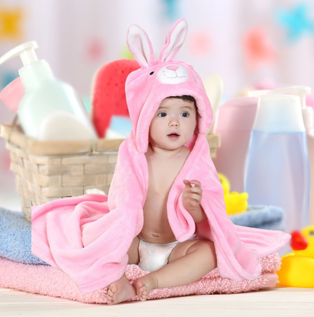 TOALLAS CAPUCHA DIVERTIDAS PELUCHE ANIMALES BEBES LAU - 9