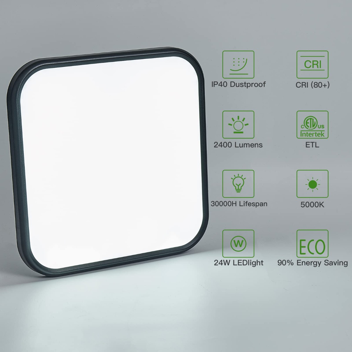 LÁMPARA TECHO EMPOTRADO 26W CUADRADA LED MODERNA LAU - 6