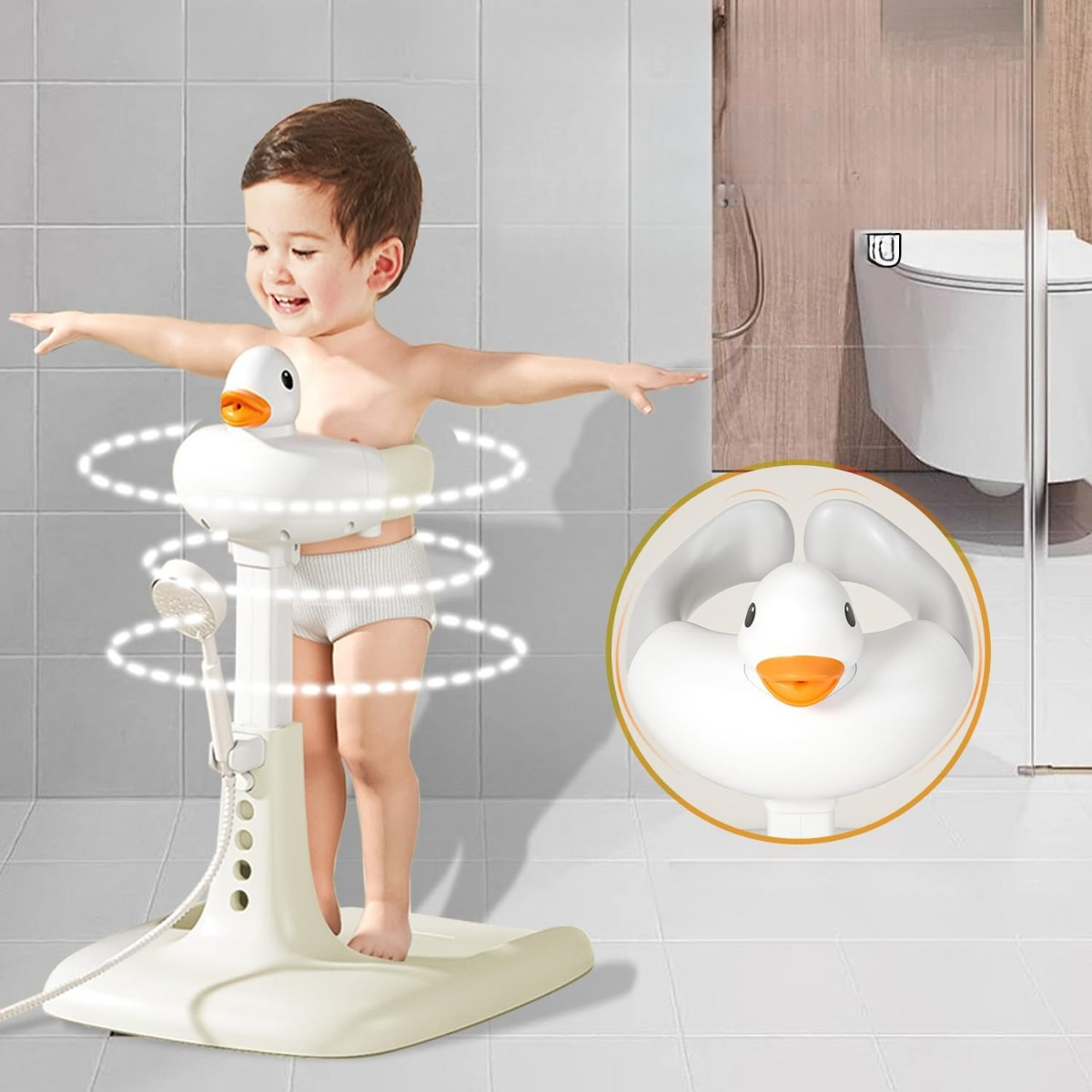 SILLA SOPORTE DUCHA TORRE AJUSTABLE PATO NIÑOS PEQUEÑOS LAU - 6