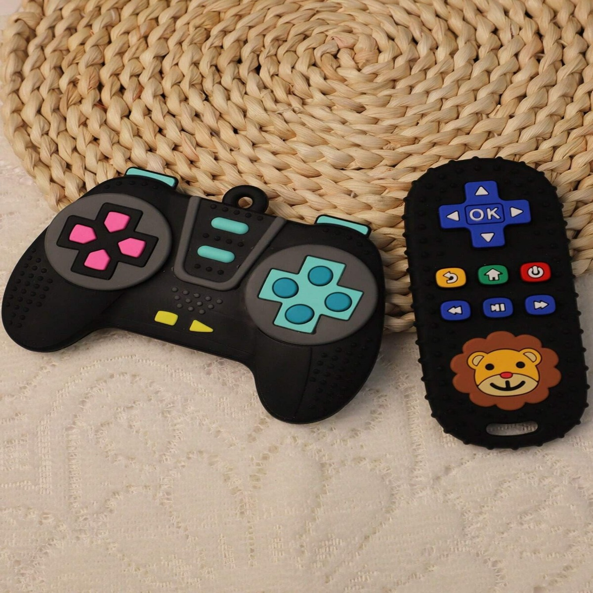 SET 3 MORDEDOR SILICONA FORMA CONTROL JOYSTICK BEBES LAU - 7