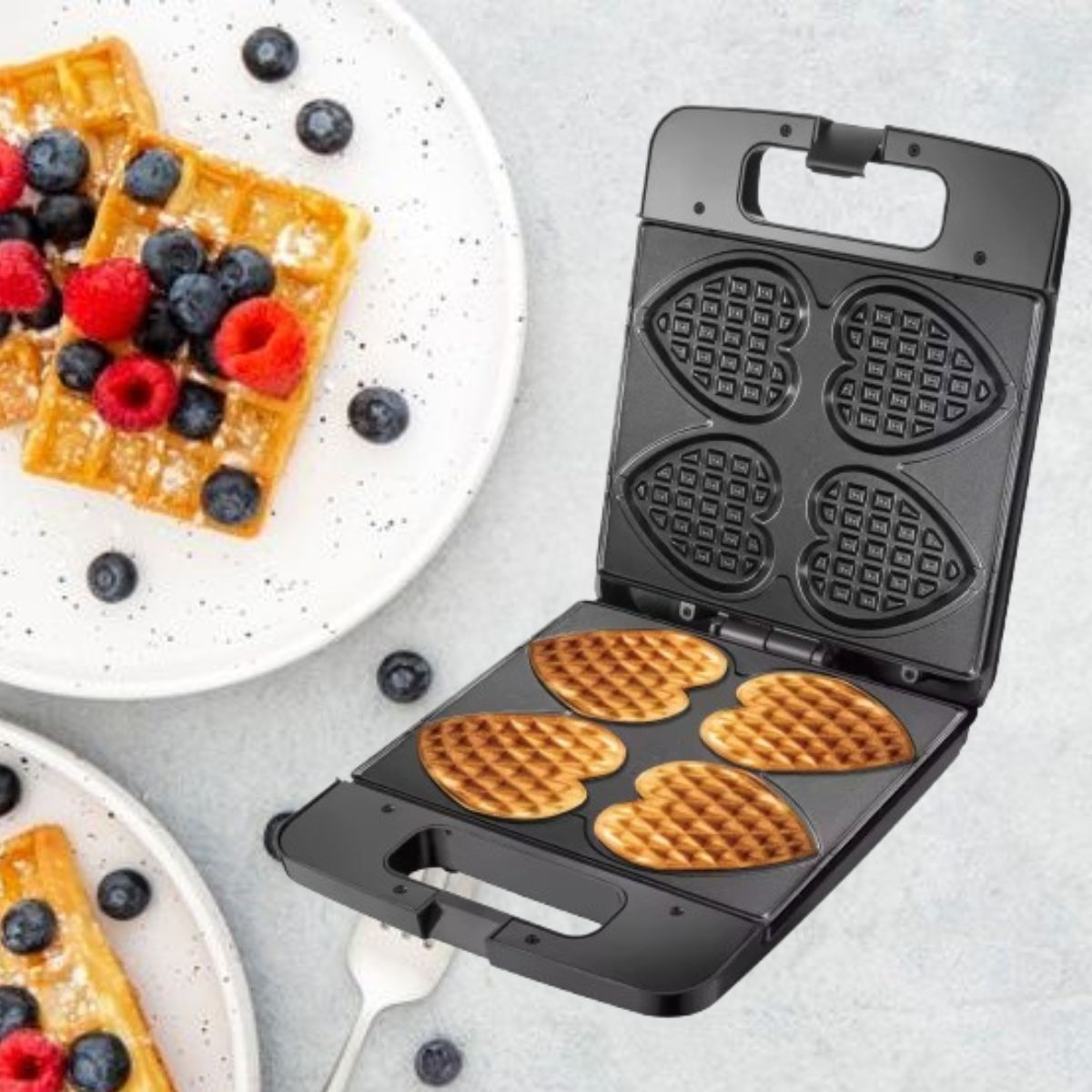 WAFFLERA GROFERA MULTIFUNCIONAL PLANCHA 1400W COCINA LAU - 2