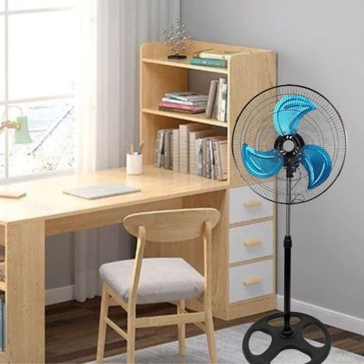 VENTILADOR PEDESTAL 18¨ 3 VELOCIDADES ASPAS METÁLICAS LAU - 2