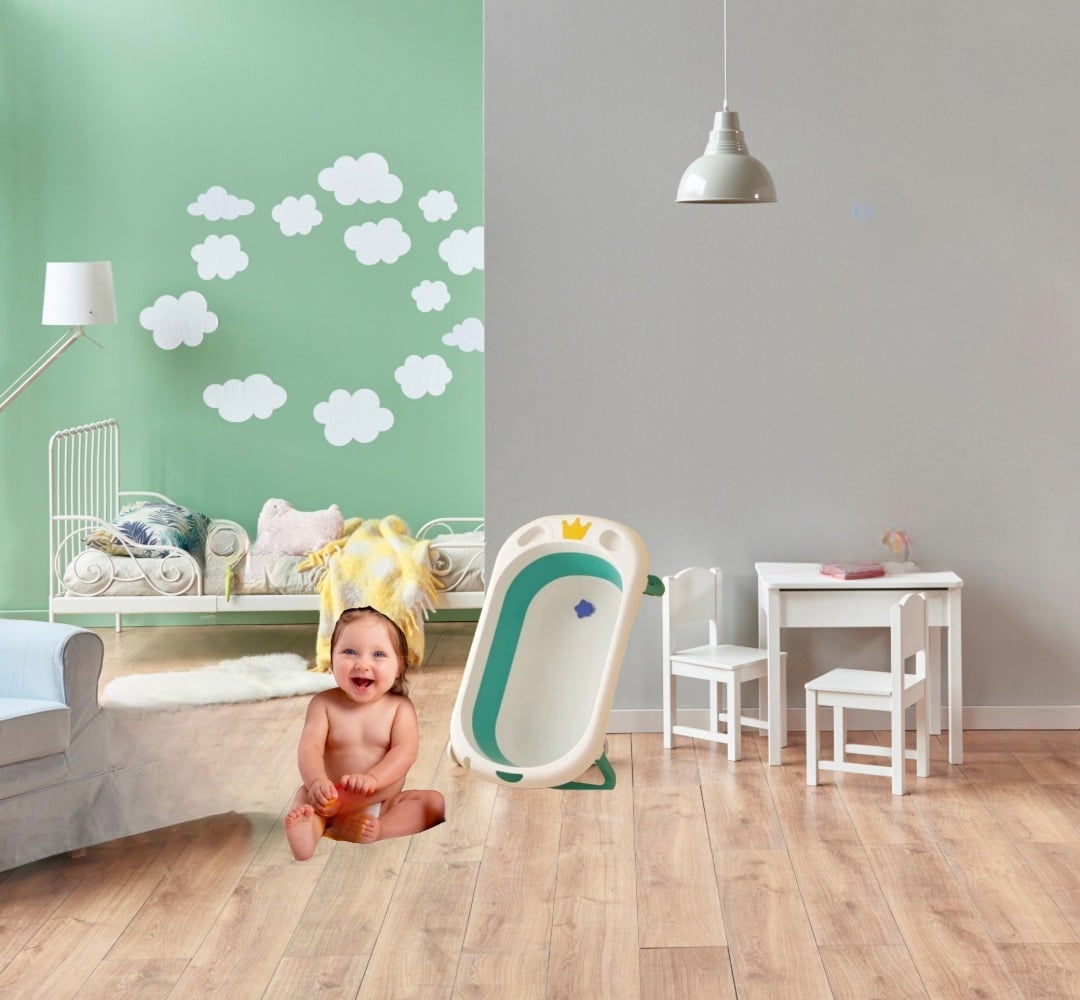 BAÑERA PLEGABLE PORTATIL CONTROL TEMPERATURA BEBES LAU - 2