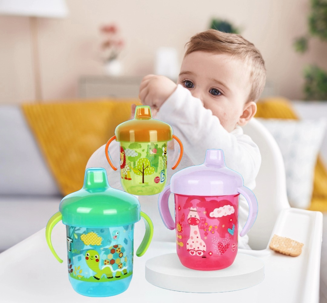 SET 4 VASOS PLASTICOS ESTAMPADO ANTIDERRAME NIÑOS LAU - 2