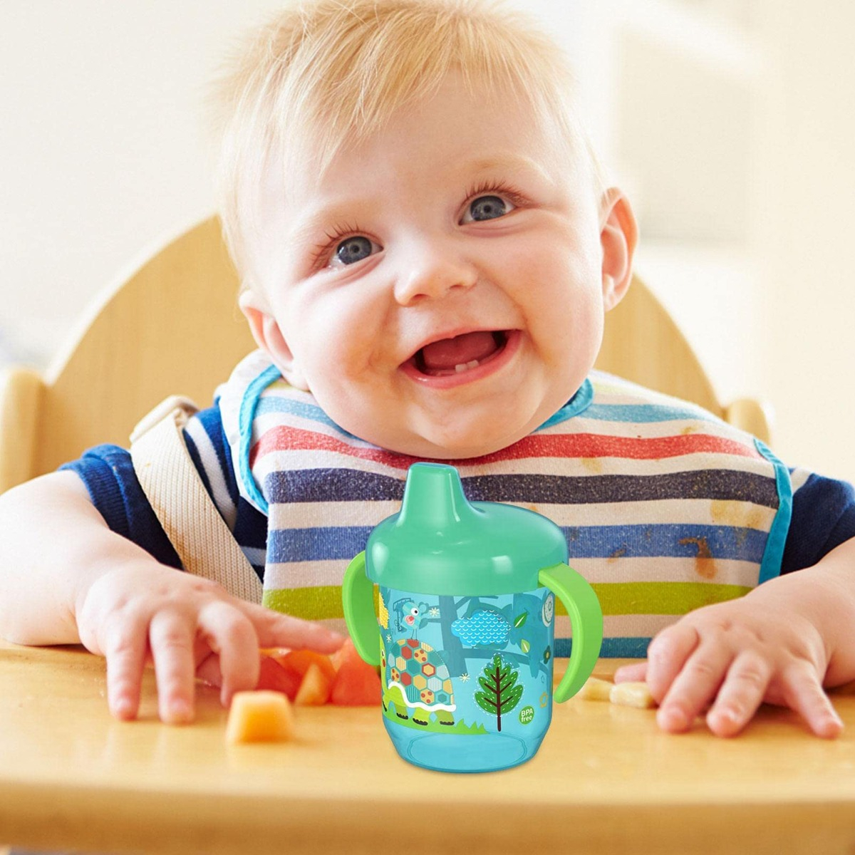 SET 4 VASOS PLASTICOS ESTAMPADO ANTIDERRAME NIÑOS LAU - 5
