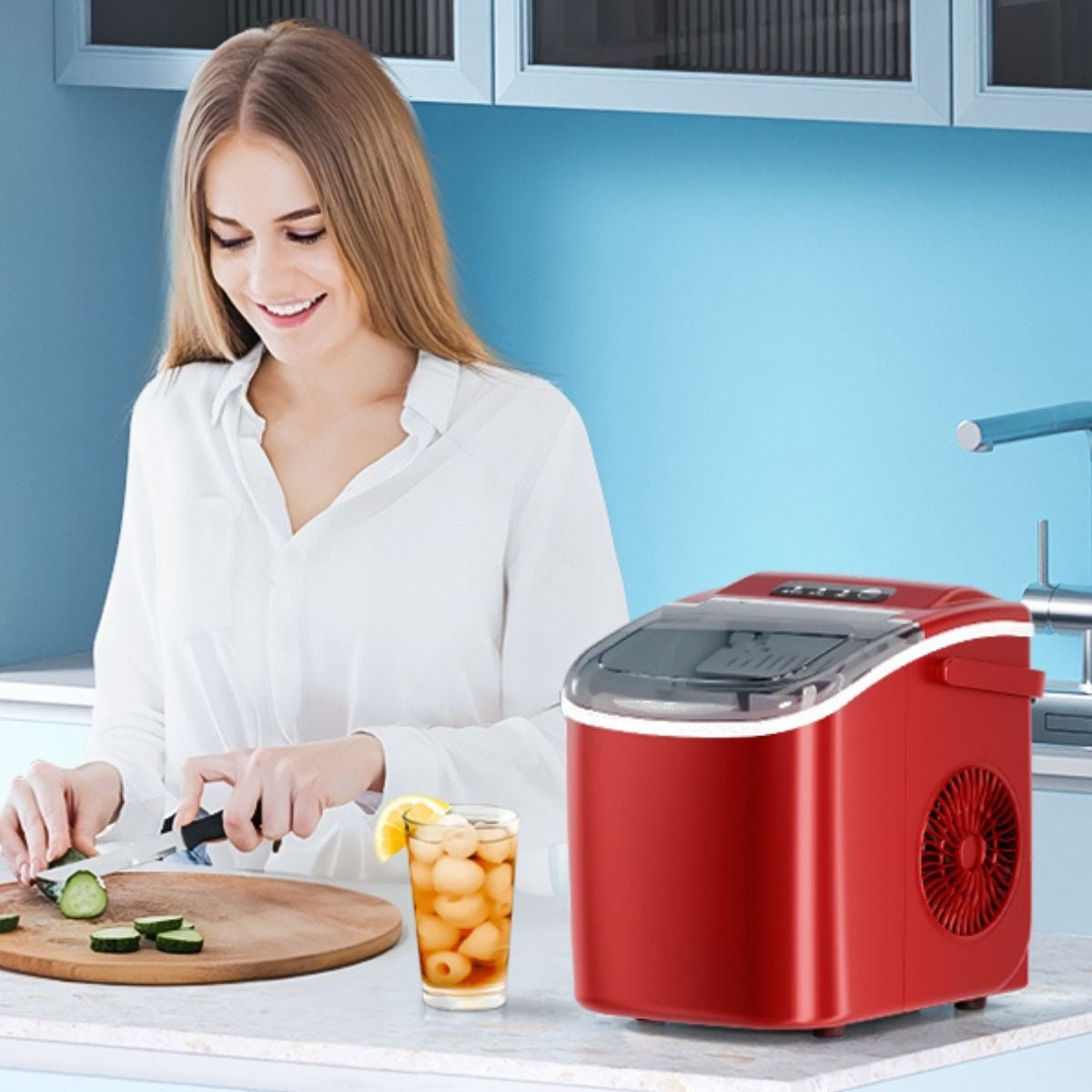 MÁQUINA PORTÁTIL HIELO COMPACTA ENCIMERAS MODERNA JHN - 4