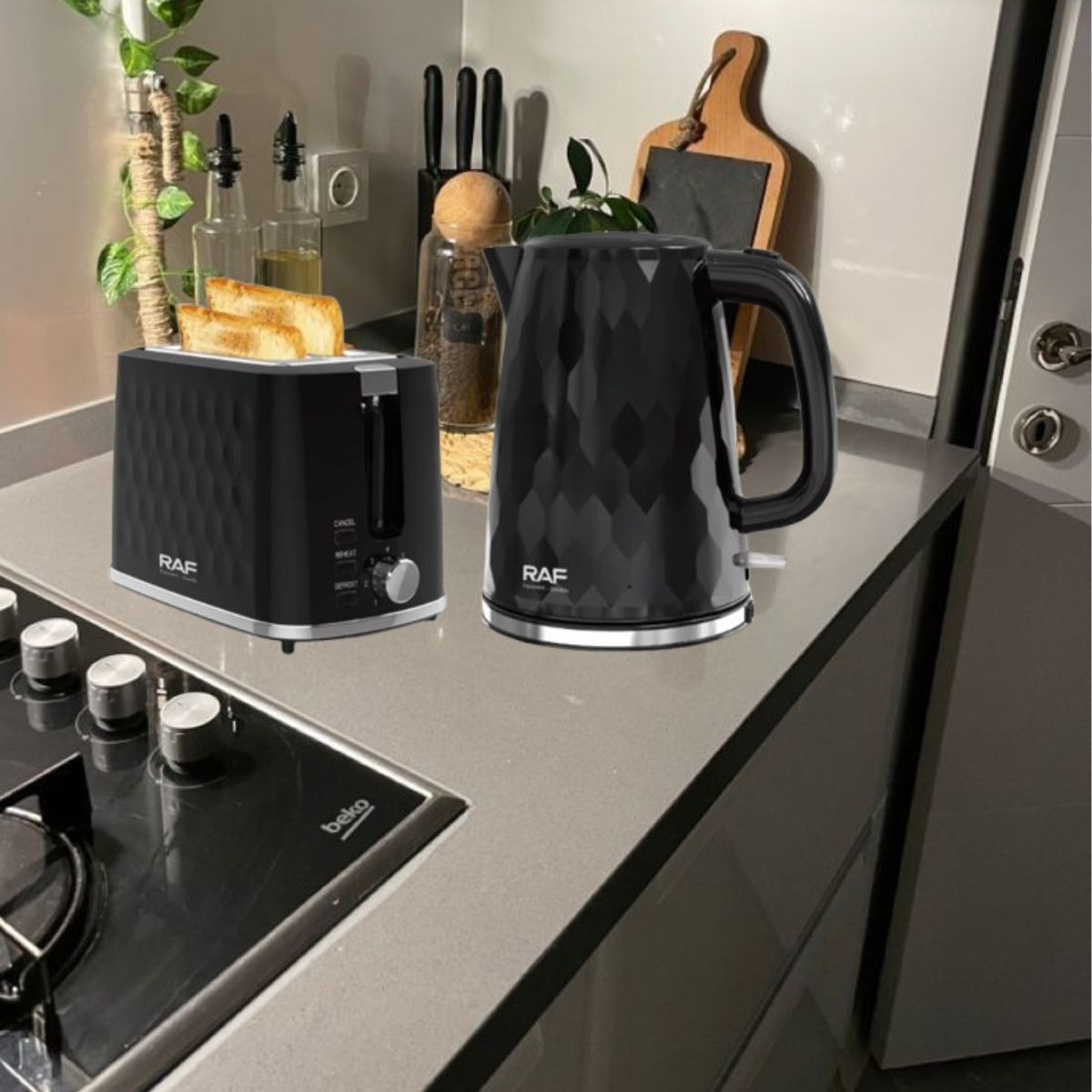 SET HERVIDOR ELÉCTRICO TOSTADORA EFICIENCIA ELEGANCIA JHN - 10