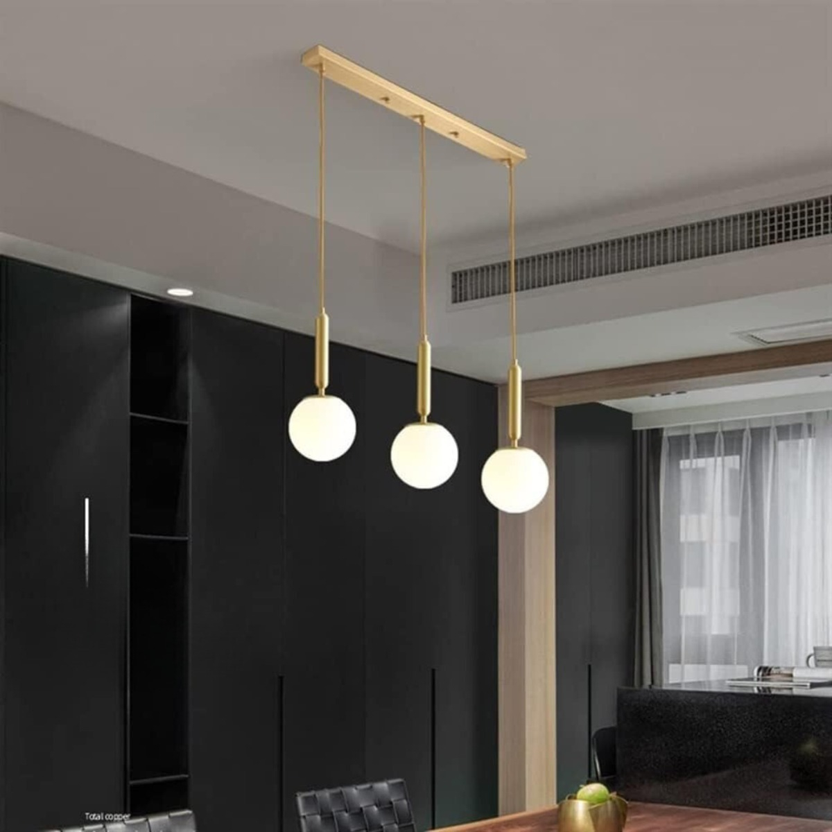 LAMPARA COLGANTE GLOBO CRISTAL MODERNO COCINA HOGAR LAU - 3