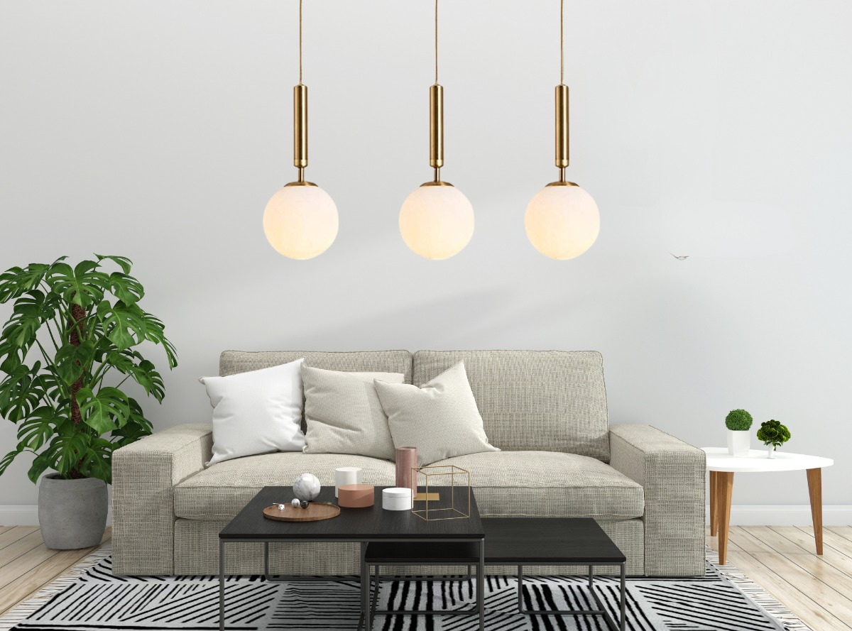 LAMPARA COLGANTE GLOBO CRISTAL MODERNO COCINA HOGAR LAU - 6