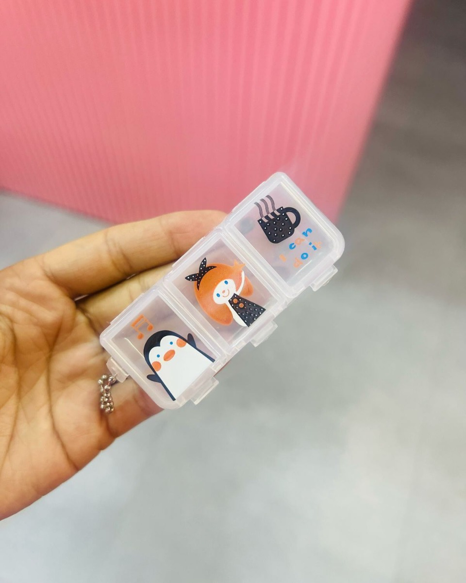 SET 8 MINI PASTILLERO DIBUJOS TOMA DIARIA NIÑOS PORTATIL LAU - 6