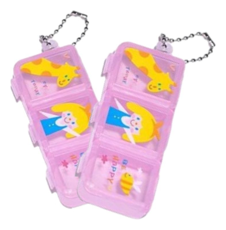 SET 8 MINI PASTILLERO DIBUJOS DIARIO NIÑA PORTATIL VIAJE LAU - 3