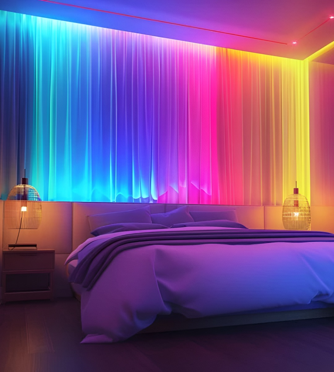 TIRA CINTA NEON FLEX LUZ LED DECORATIVA RGB 10M JHN - 4