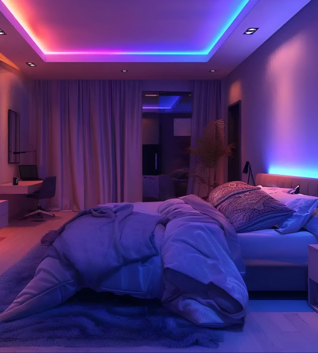 TIRA CINTA NEON FLEX LUZ LED DECORATIVA RGB 10M JHN - 7