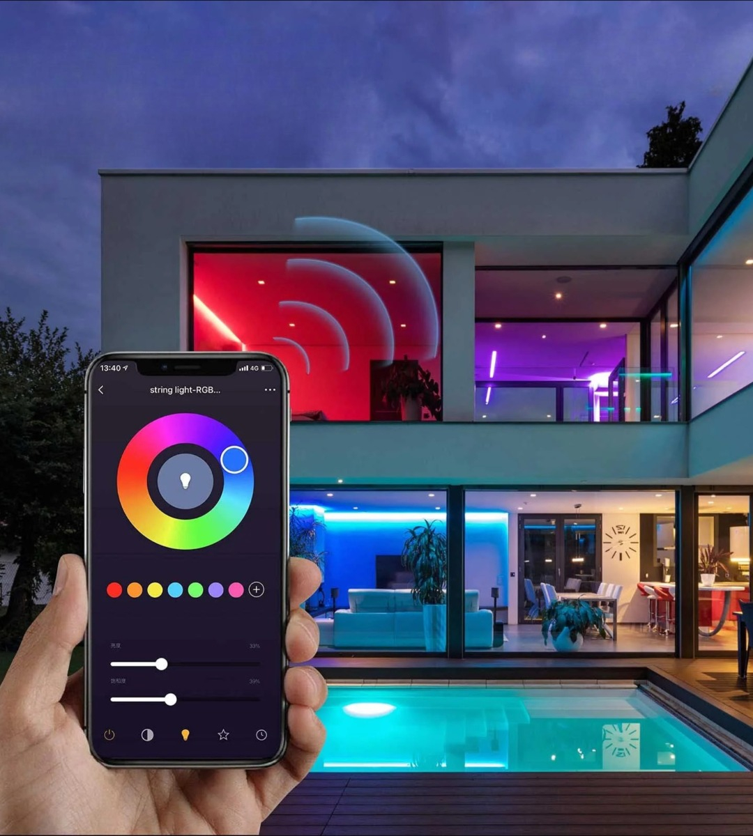 CINTA DECORACTIVA LED RGB ILUMINACIÓN 5M WIRELESS JHN - 6