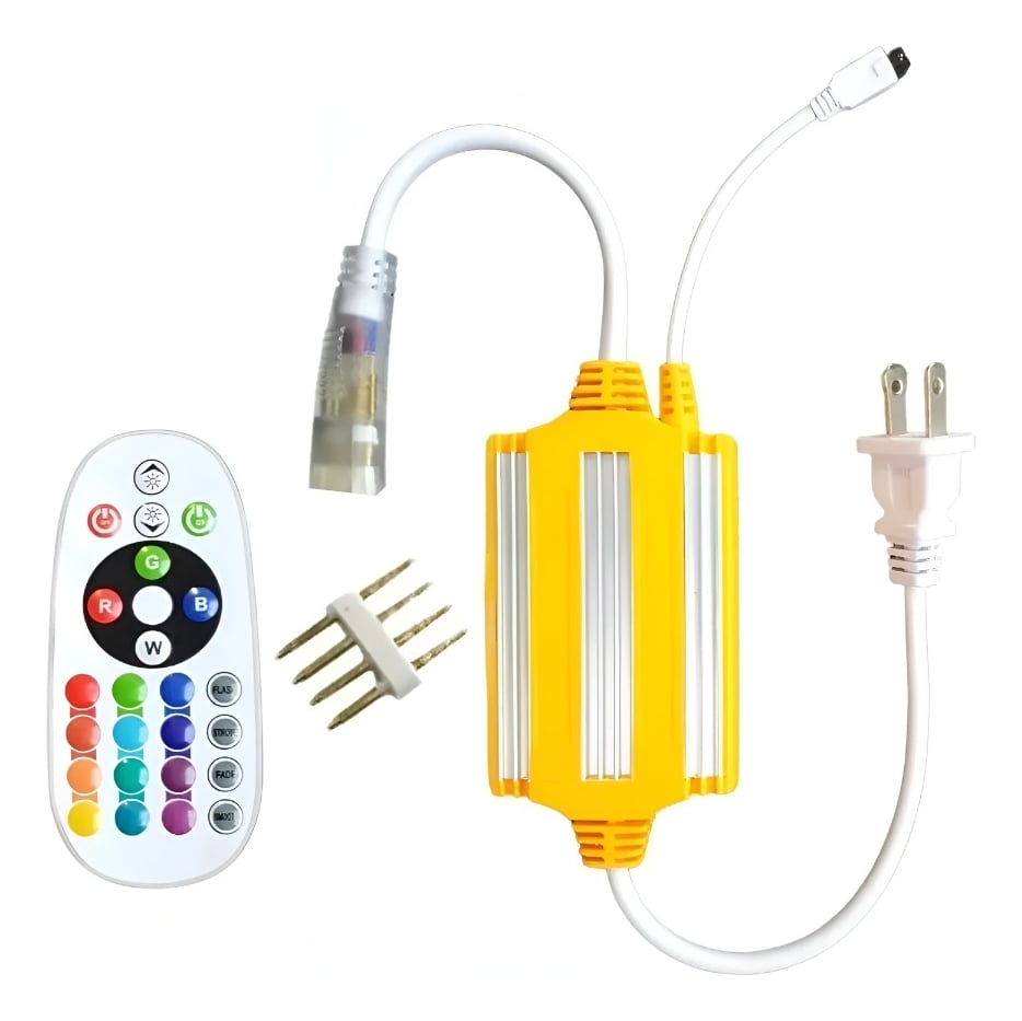 CONTROLADOR ILUMINADOR LED RGB MANGUERA CONTROL REMOTO JHN - 1