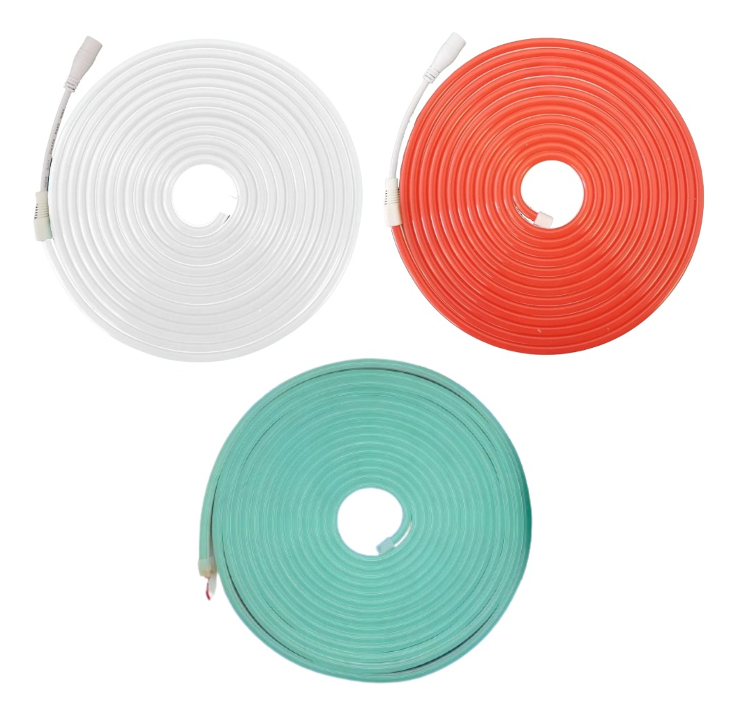 CINTA DE NEÓN IMPERMEABLE FLEXIBLE LUCES LED COLORES 5M JHN - 3