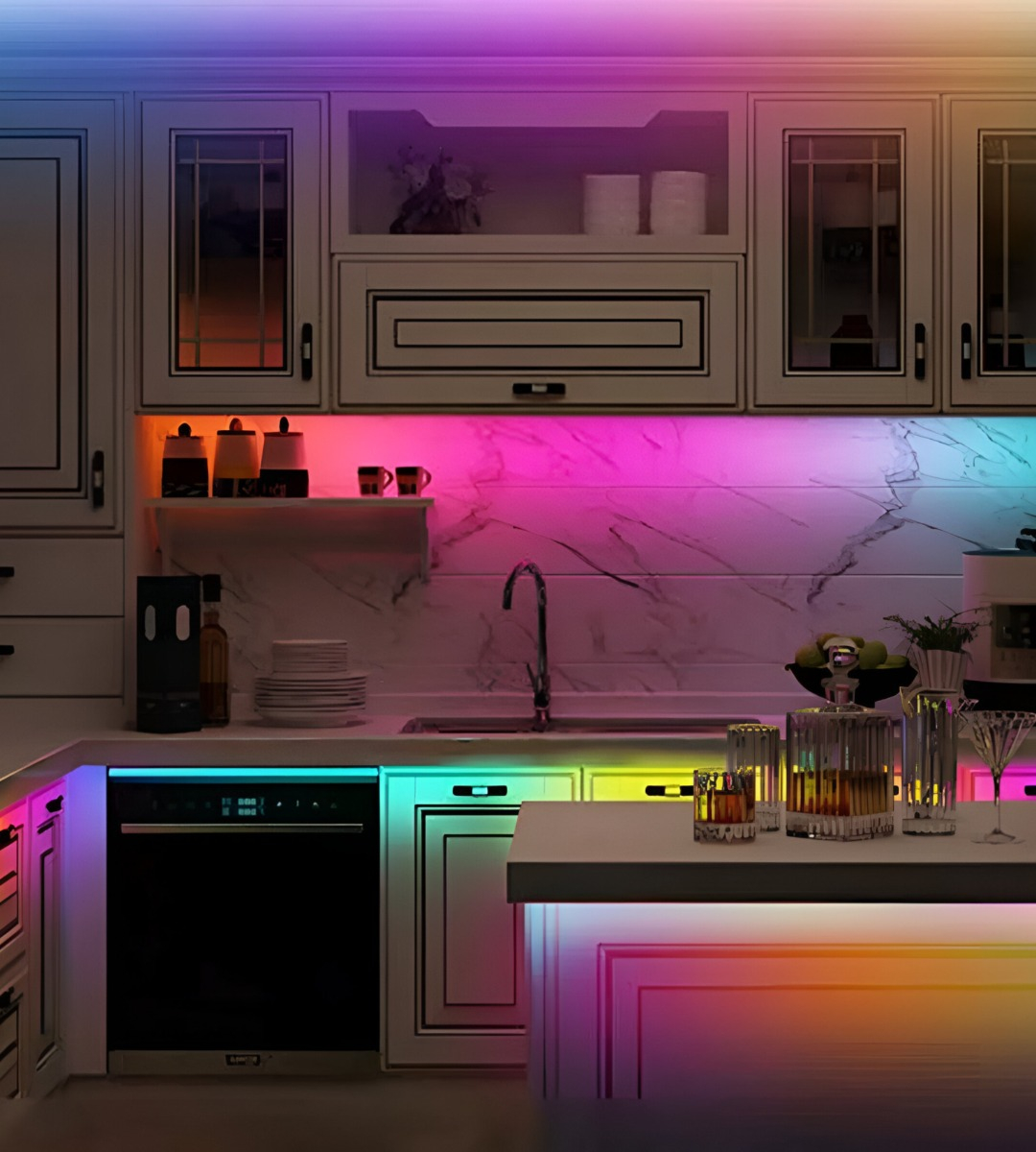 TIRA CINTA NEON FLEX LUZ LED DECORATIVA RGB 5M JHN - 2
