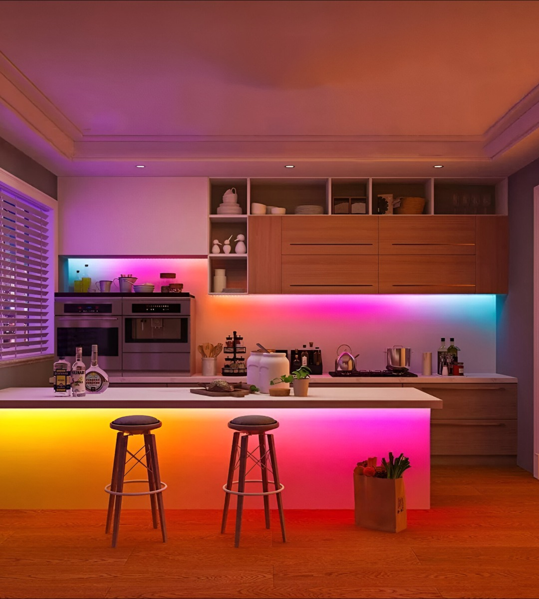 TIRA CINTA NEON FLEX LUZ LED DECORATIVA RGB 5M JHN - 6
