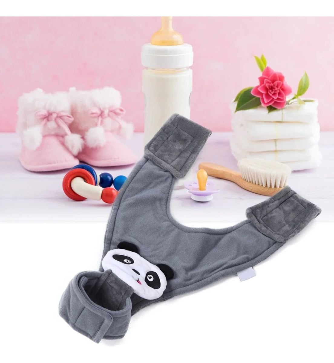 SET 2 SOPORTE MAMADERA BIBERON CORREA AJUSTABLE BEBE LAU - 2
