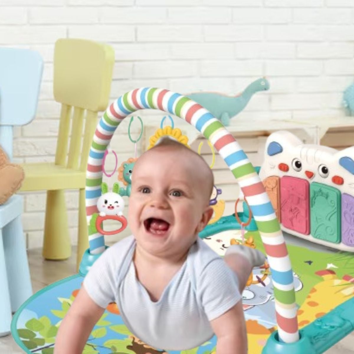 GIMNASIO PIANO MUSICAL 2 EN 1 CAMINADOR PARA BEBE LAU - 2