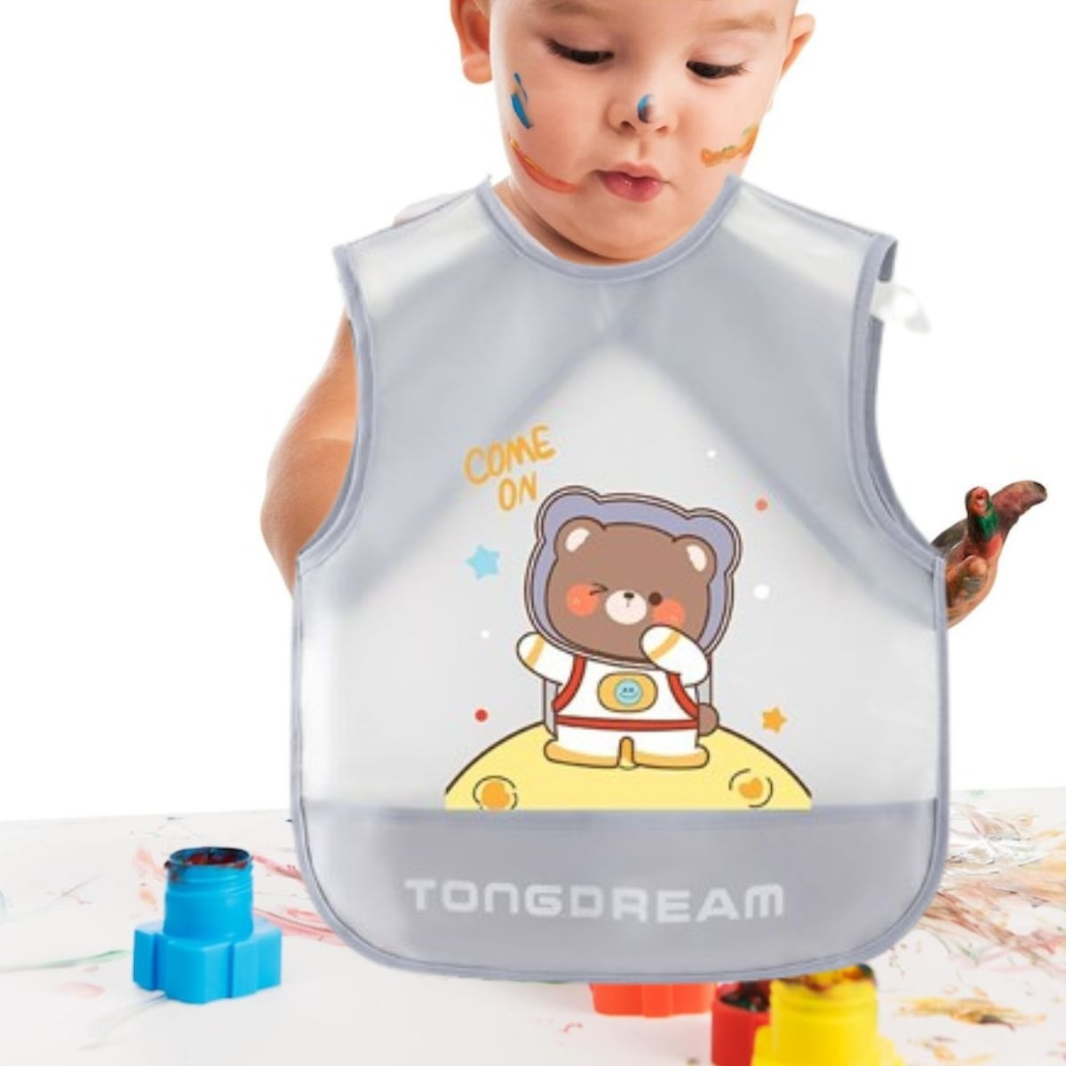 SET 4 BABEROS REUTILIZABLE RESISTENTE AL AGUA BEBES LAU - 8