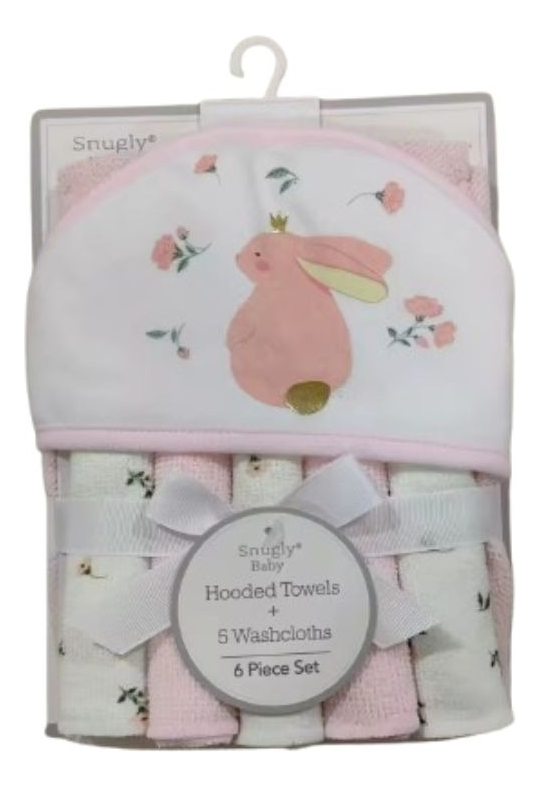 SET DE TOALLAS CON CAPUCHA COLORES PASTELES BEBE LAU - 1