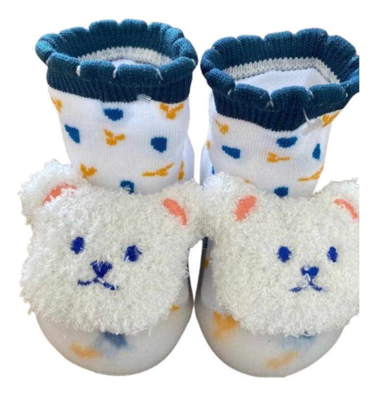SET 2 CALCETINES FORMA PANTUFLAS ANTIDESLIZANTE BEBE LAU - 1